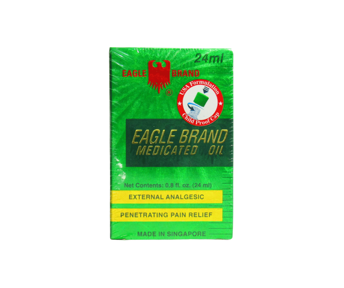 Dầu gió xanh con ó Eagle Brand Medicated Oil màu xanh