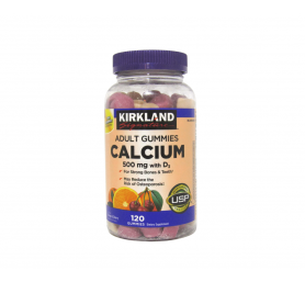 Kẹo Bổ Sung Canxi Kirkland Adult Gummies Calcium 500mg D3 120 viên
