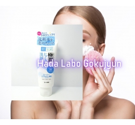  Sữa Rửa Mặt Tạo Bọt Trắng Da Hada Labo Gokujyun Face Wash Nội Địa Nhật 100g 